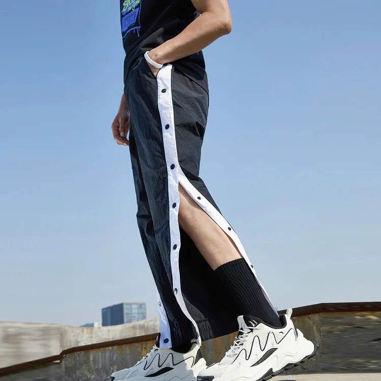 ANTA Basketball Collection Knitted Sweatpants Men Black-4