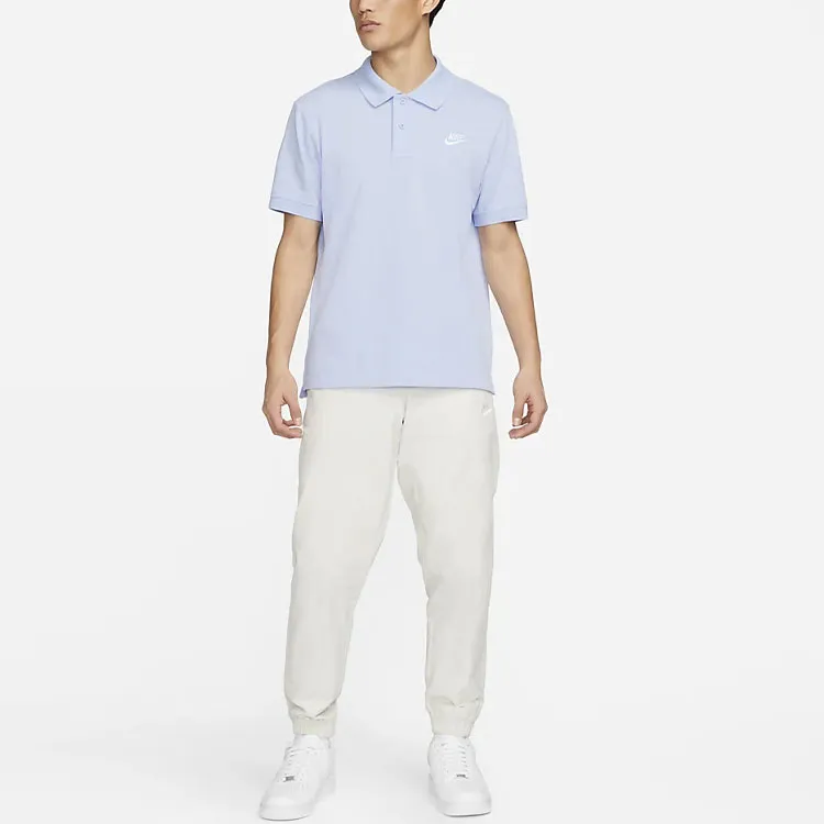 Nike Polo Shirts Men Light Sea Blue-2