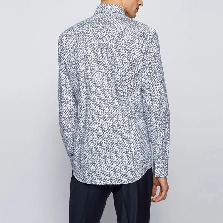 HUGO BOSS Floral-print Poplin Shirt-3
