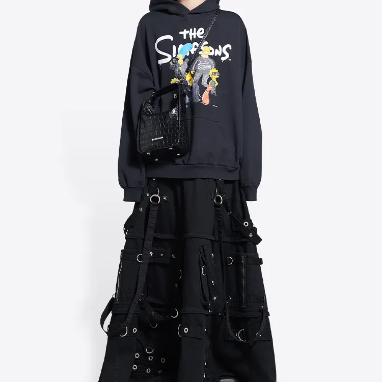 Balenciaga Tool 2.0 Cow Leather Tote One Shoulder Handbag Mini Women's Black-5