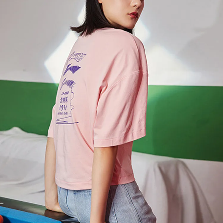 LINING Sports Fashion Collection Crop Tops Women's Pink-4