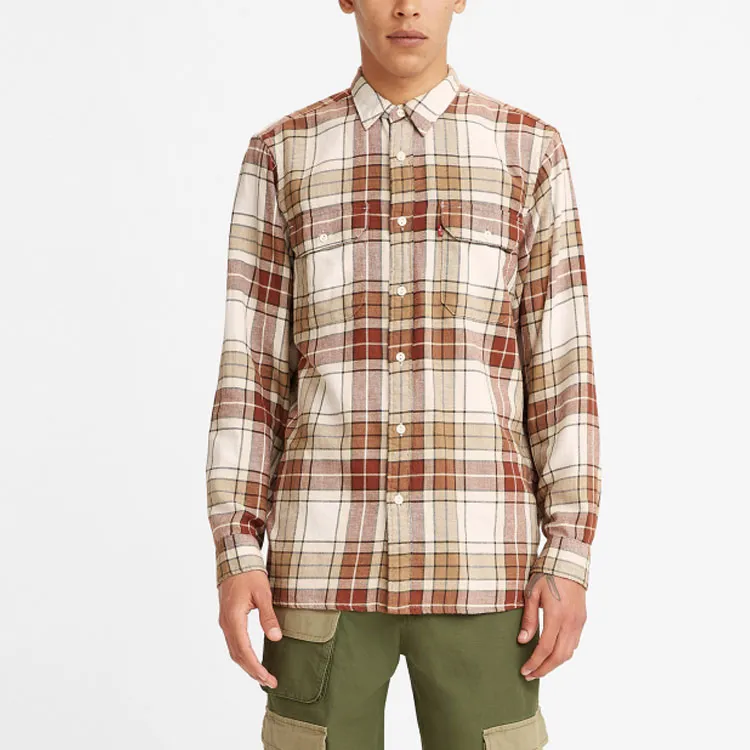 Levis Shirts Men Brown-2