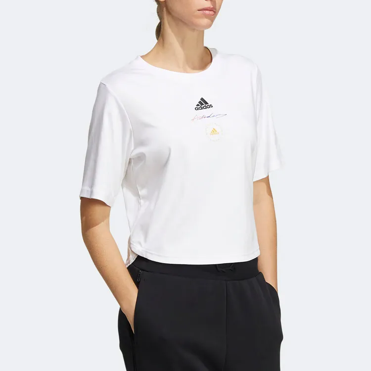 Adidas Crop Tops Women's White-3