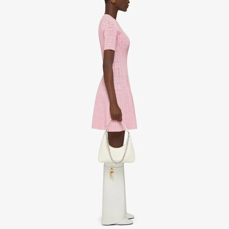 GIVENCHY SS22 Short Sleeved Dress Women's Pink-3