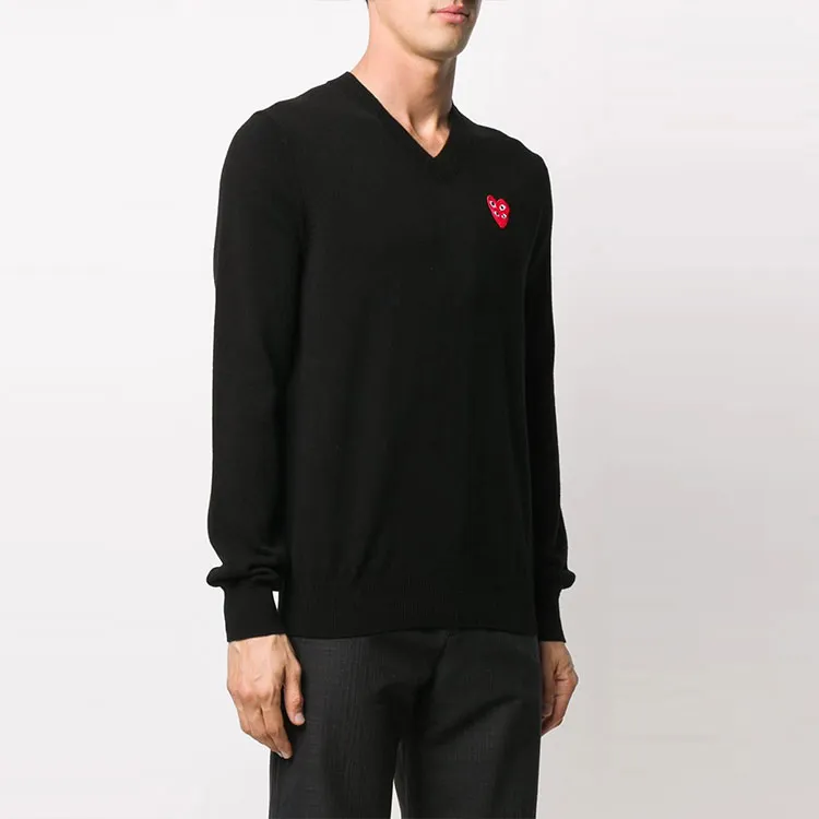 CDG Play Sweaters Men Black-3
