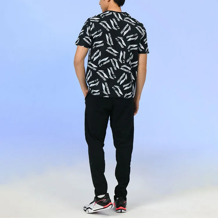 LiNing Badminton Collection Sports Lifestyle Collection T Shirt Men's Black-3