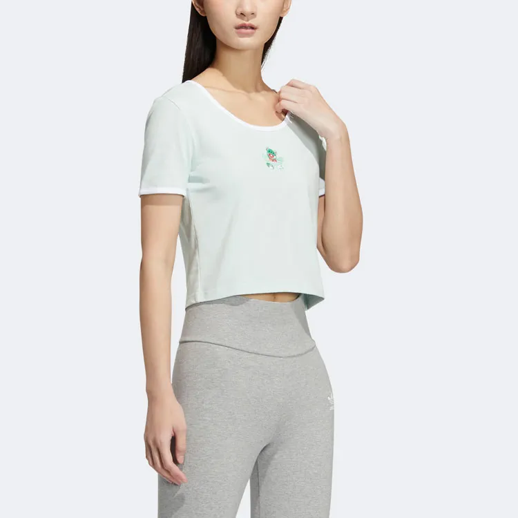 Adidas Originals T Shirt Women's Symbol Green-3