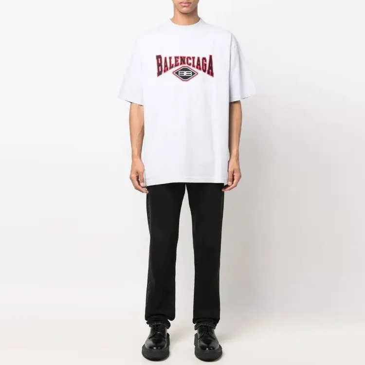 Balenciaga SS22 T Shirt Loose Fit Unisex Light Gray-1