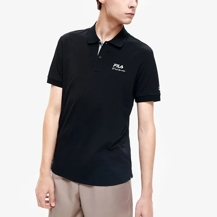 FILA Polo Shirts Men Jet Black-4