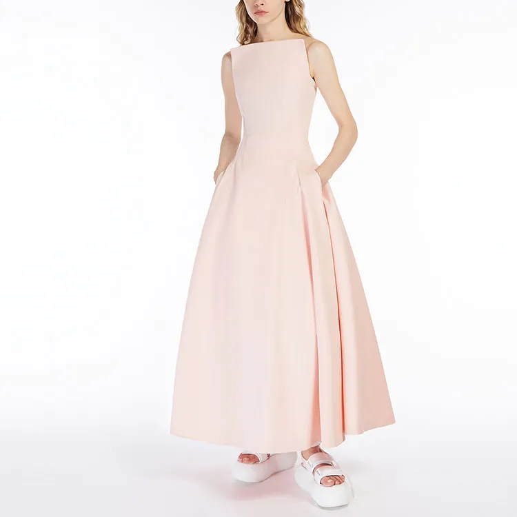 SportMax Sleeveless Dresses Women's Pink-3