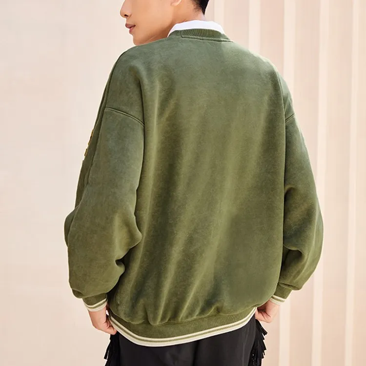 LiNing Sports Basketball Collection Sweatshirts Men Moss Green Color-4