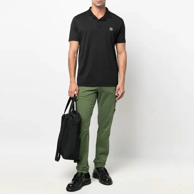 STONE ISLAND SS22 Polo Shirt Men's Black-1