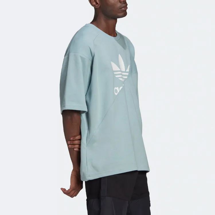 Adidas Originals T Shirt Men's Gray Green-3