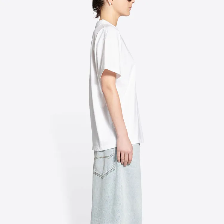 Balenciaga T-Shirt Loose Fit Women's White-3