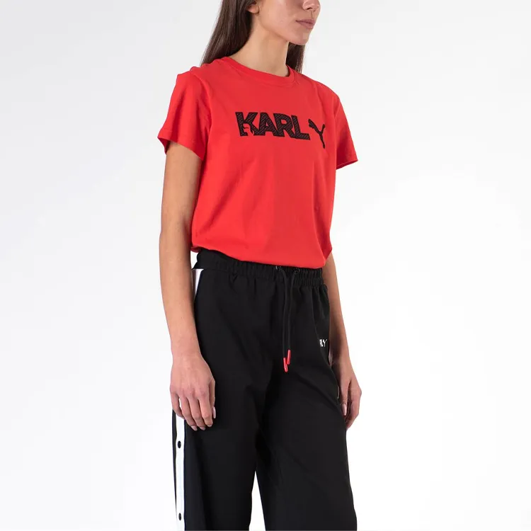 PUMA T Shirts Women's Bright Red-4