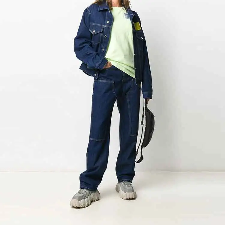 Helmut Lang Denim Jackets Men Dark Blue-3