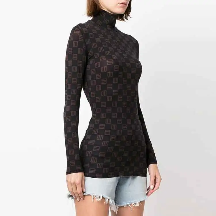 AMBUSH Monogram Fitted Turtleneck 'Black'-3