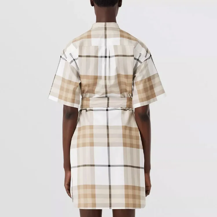 Burberry SS22 Short Sleeved Dresses Women's Frost White-2