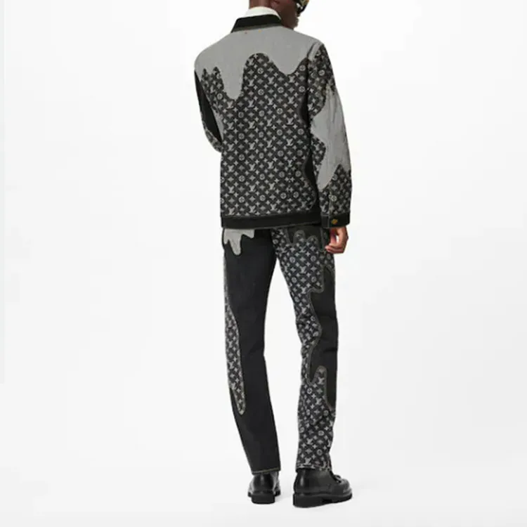 LOUIS VUITTON X Nigo Monogram Crazy Denim Workwear Jacket-5