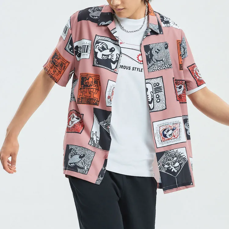 Disney X LINING Sports Life Collection Shirts Men Dirty Pink Red-3