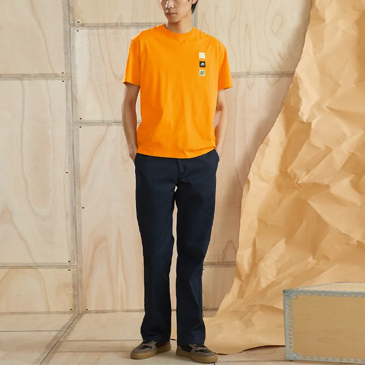 Dickies Drop Shoulder Sleeve T Shirt Unisex Bright Orange-2