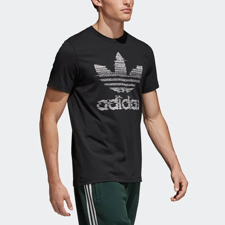 Adidas Originals TRACTION TREFOIL T Shirts Men Black-4