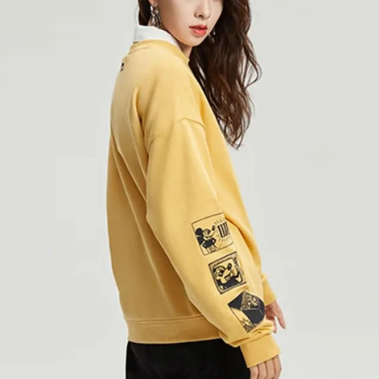 LiNing x Disney Sweatshirt Men's Light Ochre Yellow-4