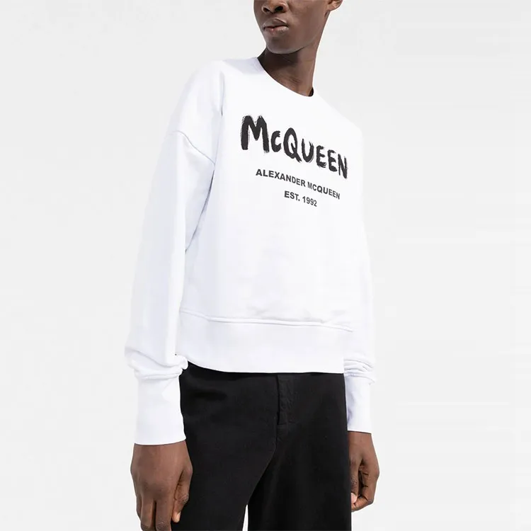 Alexander McQueen Sweatshirts Men White-3