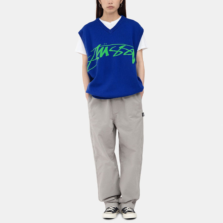 Stussy Stacked Sweater Vest - Dark Navy | Garmentory