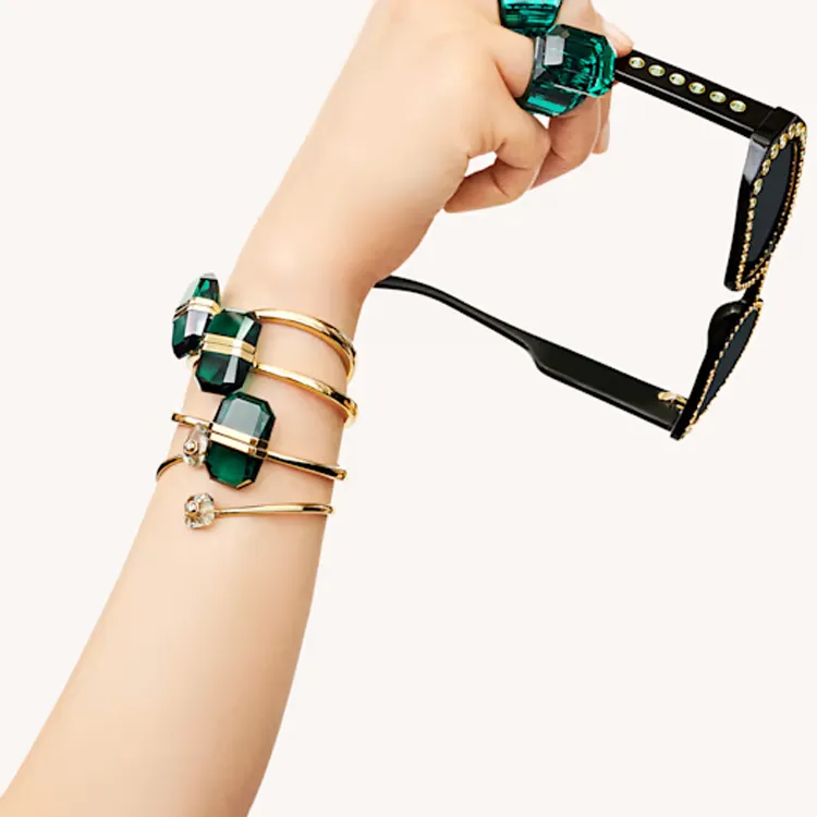 Swarovski Lucent Bangles Women's Gold-3