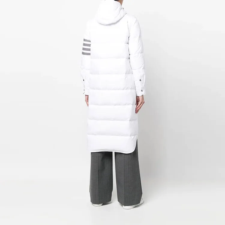 THOM BROWNE 4 Bar Hooded Padded Coat-1