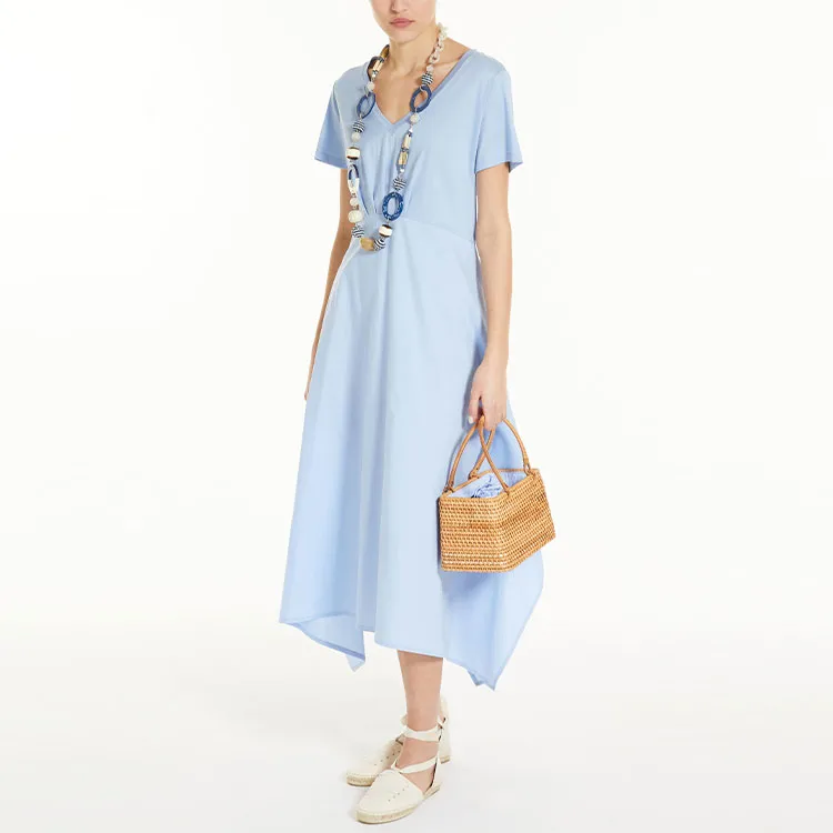 WEEKEND MaxMara Short Sleeved Dress Women's Sky Blue-3