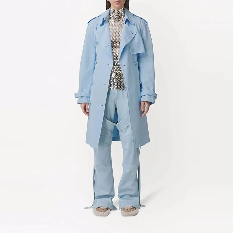 Burberry SS22 Trench Coat Women's Blue-1
