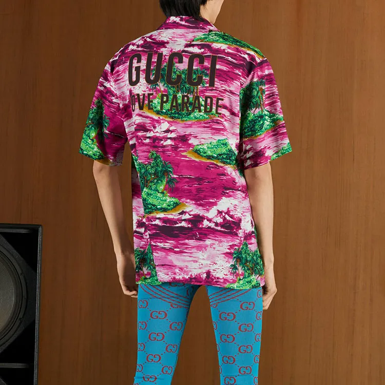GUCCI Love Parade SS22 Shirt Men's Rose Red-5