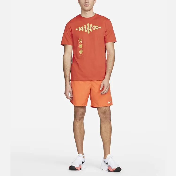 Nike T-Shirts Men Orange-3