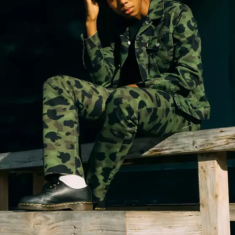 Bape X Levi's Color Camo Trucker Jacket America Exclusive-2