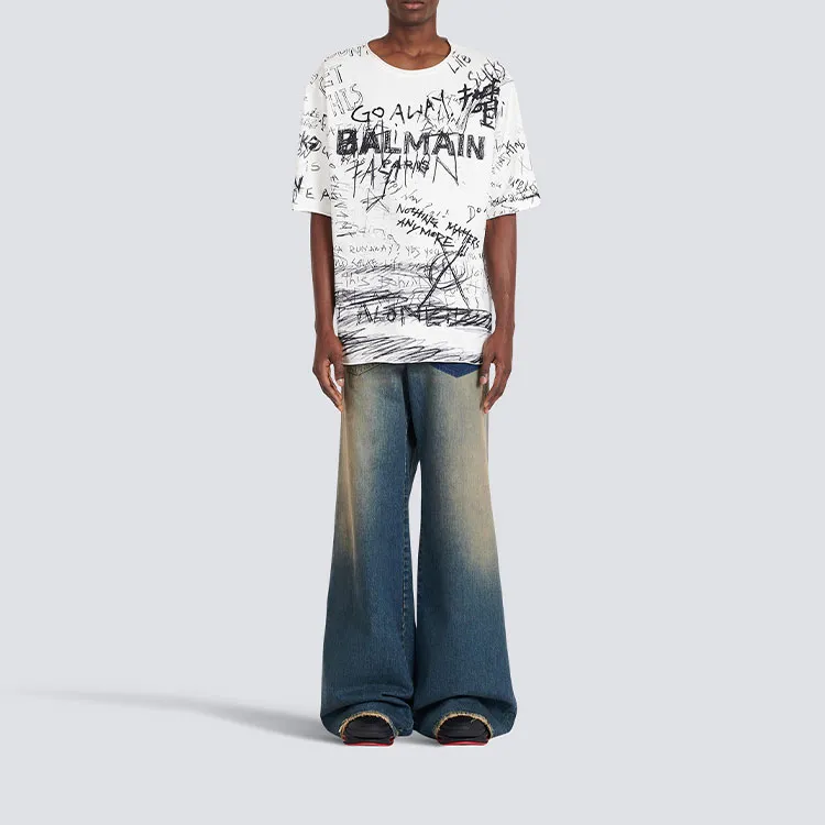 BALMAIN T Shirts Men White-1