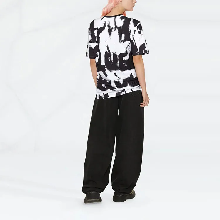 Alexander McQueen T Shirts Women's Black/White-2
