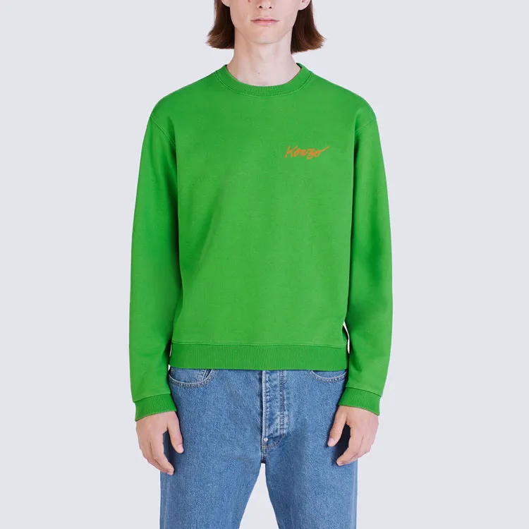 KENZO Poppy Flower Series Sweatshirts Men Green-4