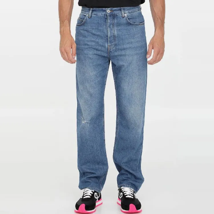 LOEWE Washed Denim Trousers-3