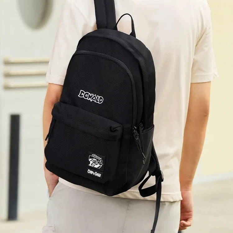 LiNing Disney Collaboration Fabric Backpack Regular Unisex Pure Black-4