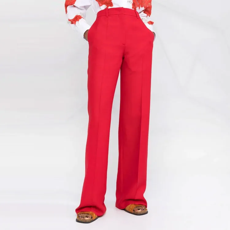 Valentino Knitted Sweatpants Women's Red-2