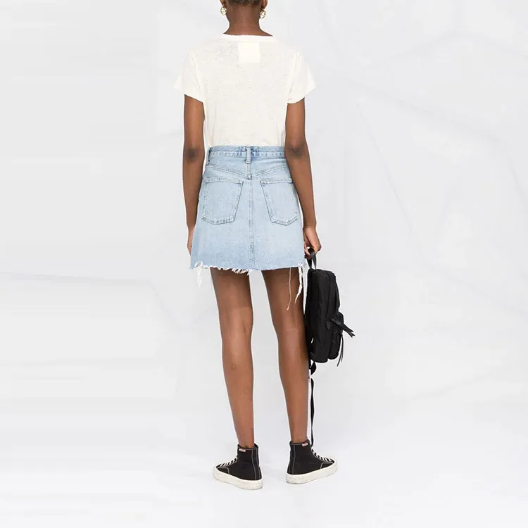 AGOLDE Denim Short Skirts Women's Blue-2