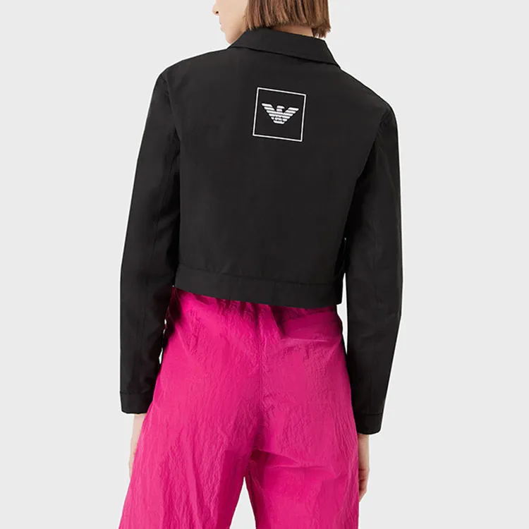 EMPORIO ARMANI Cropped Coats Women's Black-2