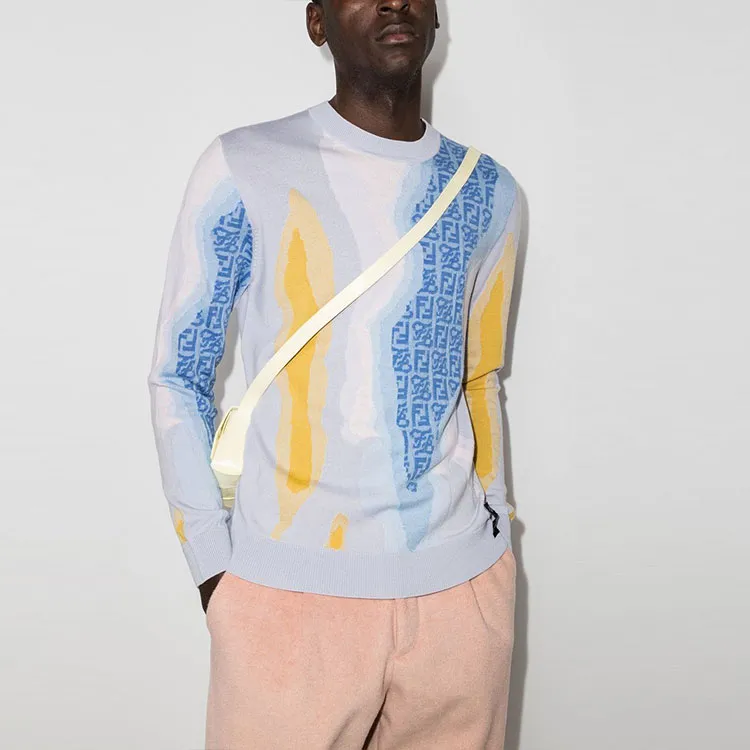 FENDI Sweaters Men Blue-1