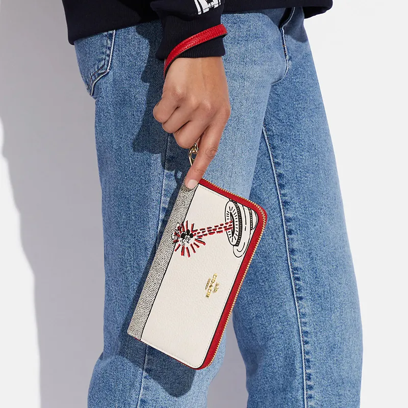 Disney X Keith Haring X COACH Zip Around Wallets-2