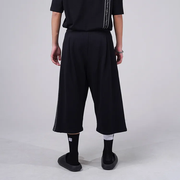 RICKYOUNG Straight Casual Pants Unisex Black-3