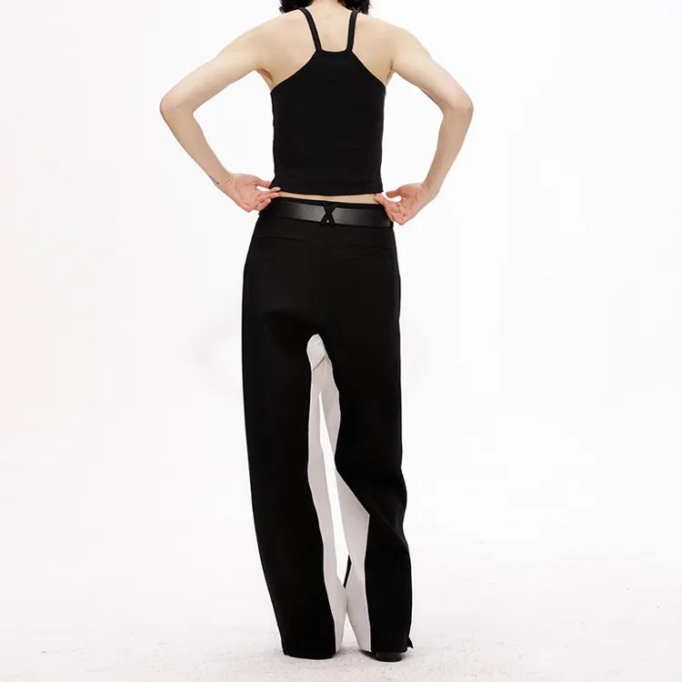 Fax Copy Express SS22 Casual Pants Women's Black White-6