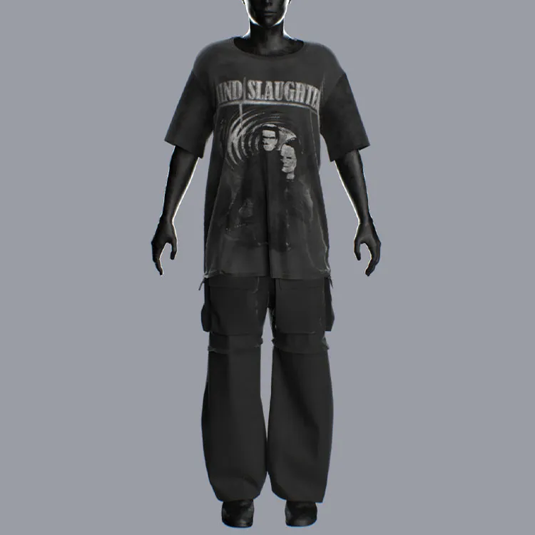 GRAILZ T Shirts Men Charcoal-2