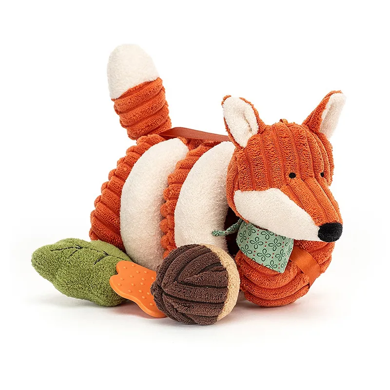 JELLYCAT Forest Animal Collection Little Fox Spiral Activity Toy Dolls Plush Doll 13cm High-3